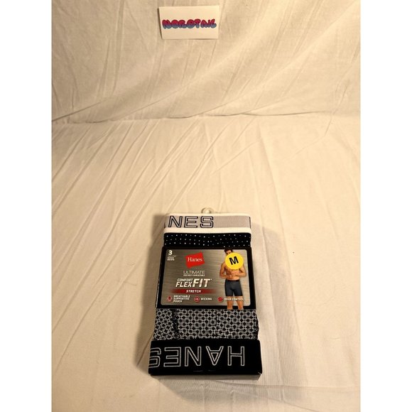 Hanes Other - Hanes Ultimate Flex Fit Odor Control boxer Briefs Mens sz Medium 32-34 Black Wh